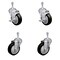 Service Caster 4 Inch Black Polyurethane Wheel Swivel 3/8 Inch Threaded Stem Caster Brake, 2PK SCC-TS20S414-PPUB-BLK-TLB-381615-2S2 - alternate 1